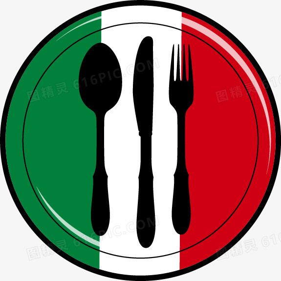 卡通餐饮标志中的刀叉艺术