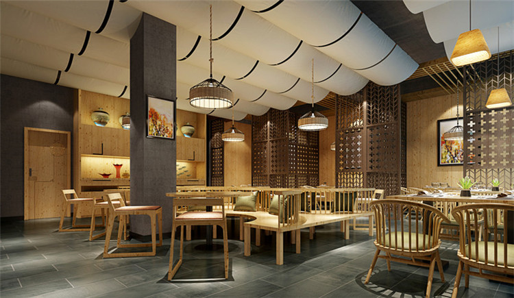 传统与现代的交融 土菜馆室内设计效果图解析